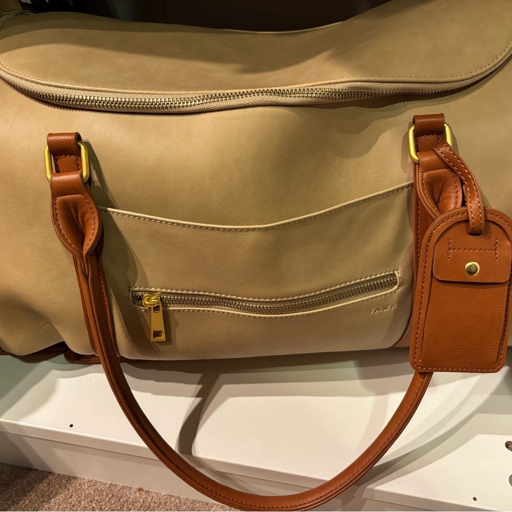 Fawn Design Tan and Brown Travel Bag, Limited Edition